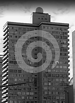 New Arbat street at Moscow background