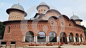 The New Archbishopric and Royal Cathedral in Curtea de Arges, Romania.