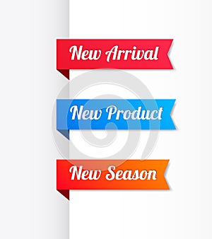 New Arrival, New Product & New Season Ribbons