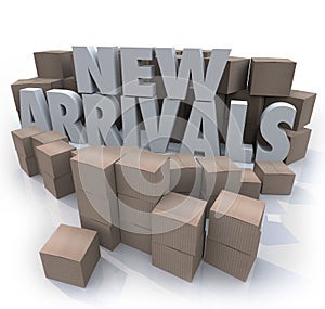 New Arrivals Cardboard Boxes Items Merchandise Products photo