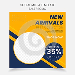 New arrivals social media banner promotion template