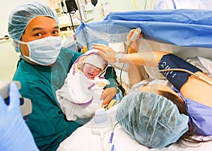 New Asian born baby