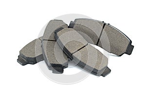 New auto brake pads isolated on white background