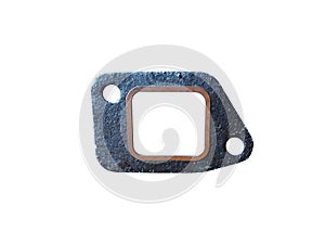 New automotive gasket for the exhaust system isolated on white background.