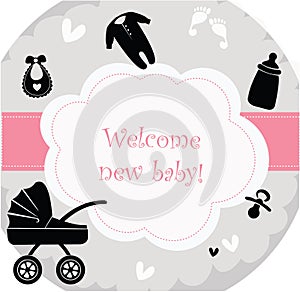 New baby announcement card