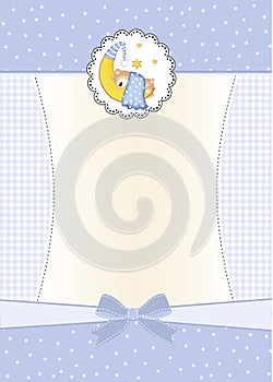 New baby boy announcement card