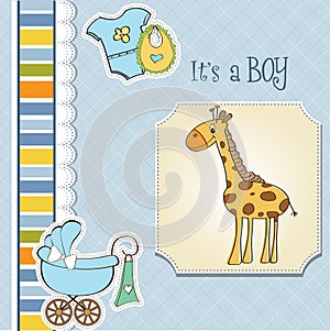 New baby boy announcement card