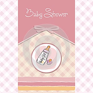 New baby girl announcement card