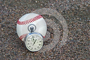 New baseball with an old sport stopwatch