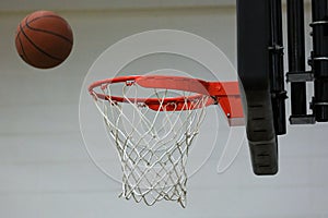 New basketball hoop at kids sports center