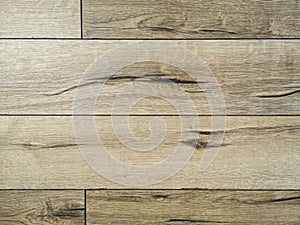 New beautiful laminate floor, decorated with oak wood. Background photo