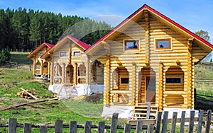 New beautiful tourist houses in the forest