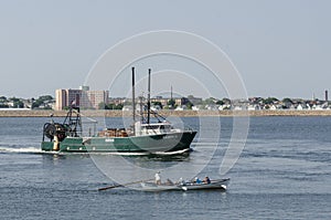 Trawler Gabby G and whaleboat