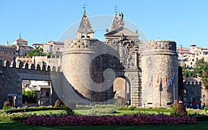 The New Bisagra Gate of Toledo. Spain photo