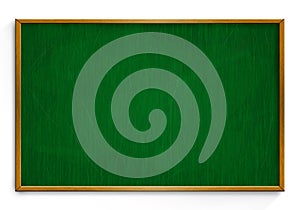 New Black chalk board with wooden frame isolated on white backg