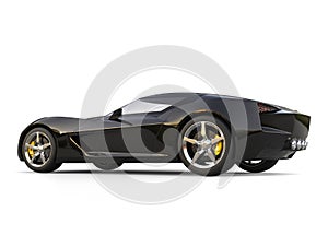 New black modern concept sports car - side view