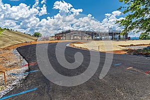 New Blacktop At Commercial Construction Site photo