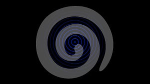 New blue color radio wave signal animated on black background