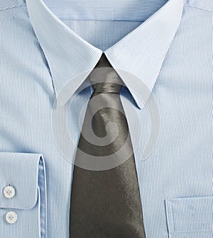 New blue shirt with necktie