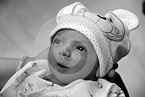 New born asian baby girl on her mother's hand