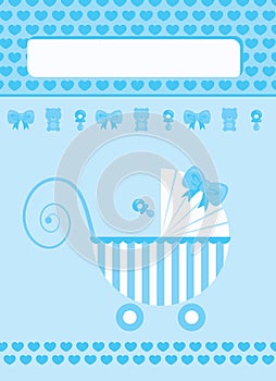 New born baby boy greeting card