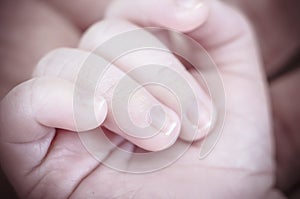 new born baby curled up sleeping on a blanket, multiple expressions