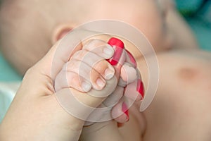 New born baby hand