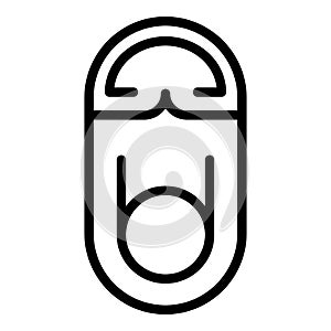 New born baby icon, outline style