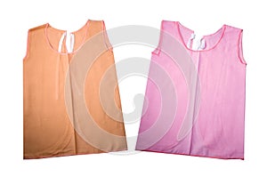 New Born Baby Nappies colored, on Isolated White Background photo