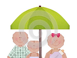 New born baby protection insurance symbol illustration