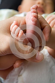 New Born Baby toes and feet