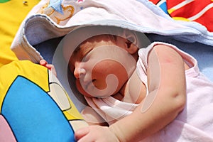 New Born Cute Baby Sleeping Portrait looking so lovely.