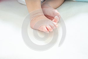 New born infant baby feet