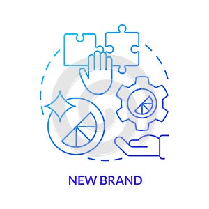 New brand blue gradient concept icon