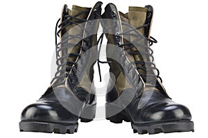 New brand US army pattern jungle boots isolated