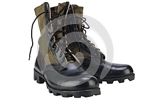 New brand US army pattern jungle boots isolated