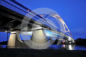 New Bratislava bridge in night