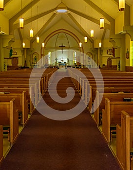 New Braunfels, Texas/USA â€“ May 25 2019: St Peter and Paul Catholic Church