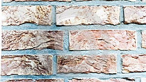 New brick work of a wall in town