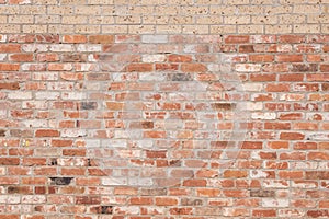 New Bricks On Old Brick Wall