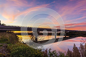 New Bridge River Sunset