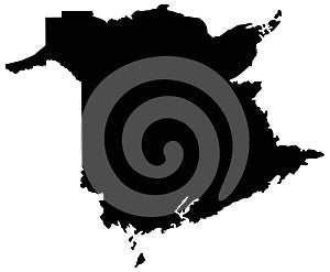 New Brunswick map - province in eastern Canada