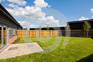 New build home landscaped garden