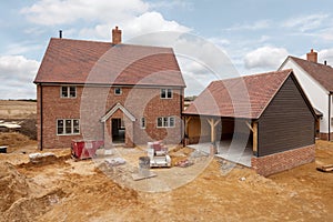 New build houses under construction