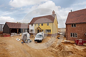 New build houses under construction