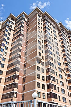 New building at blue sky background