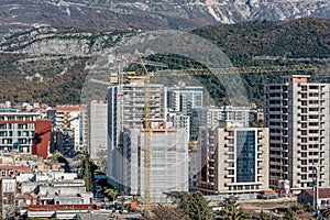 New building construction site in Budva, Montenegro