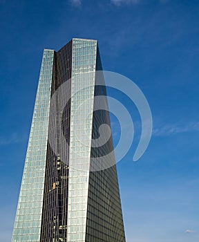 The new building of the European Central Bank Headquarters, ECB, EZB, in Frankfurt, Germany