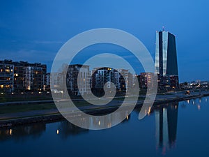 The new building of the European Central Bank Headquarters, Frankfurt