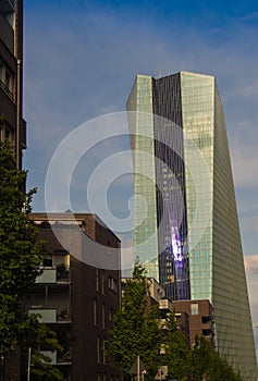 The new building of the European Central Bank Headquarters, Frankfurt